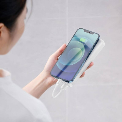 Зовнішній акумулятор Baseus Bipow Digital Display Power Bank 20000mAh 15W White (PPBD050102)