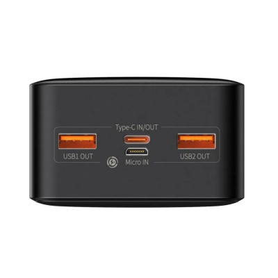 Зовнішній акумулятор Baseus Bipow Digital Display Power bank 30000mAh 20W Black (PPBD050401) Зовнішній акумулятор Baseus Bipow Digital Display Power bank 30000mAh 20W Black (PPBD050401)