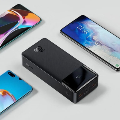 Зовнішній акумулятор Baseus Bipow Digital Display Power bank 30000mAh 20W Black (PPBD050401) Зовнішній акумулятор Baseus Bipow Digital Display Power bank 30000mAh 20W Black (PPBD050401)