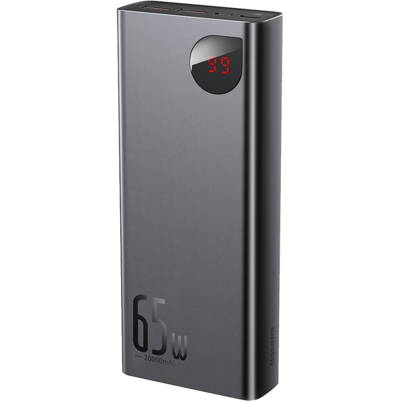 Зовнішній акумулятор Baseus Adaman Metal Digital Display Quick Charge Power Bank 20000mAh 65W Black (PPIMDA-D01)