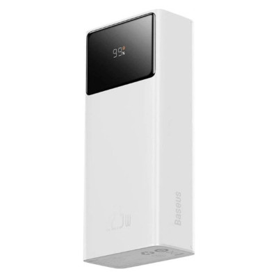 Зовнішній акумулятор Baseus Star-Lord Digital Display Fast Charge Power Bank 30000mAh 22.5W White（With Simple Series Charging Cable USB to Type-C 3A 0 (PPXJ080102)
