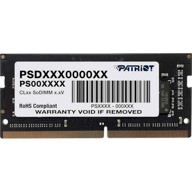 Оперативна пам'ять DDR4 Patriot SL 32GB 3200MHz CL22 SODIMM (PSD432G32002S)