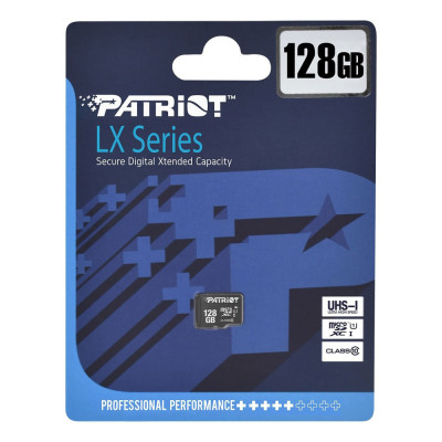 Карта пам'яті microSDXC (UHS-1) Patriot LX Series 128Gb class 10 (PSF128GMDC10)