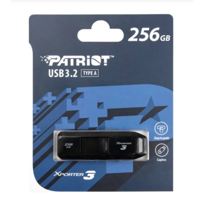 Флеш-накопичувач Patriot USB 3.2 Xporter 3 256GB Black (PSF256GX3B3U) Флеш-накопичувач Patriot USB 3.2 Xporter 3 256GB Black (PSF256GX3B3U)
