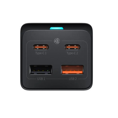 Мережевий зарядний пристрій Baseus GaN3 Pro Desktop Powerstrip AC+2U+2C 65W EU Black(Include：Baseus Xiaobai series fast charging Cable Type-C  to Type (PSZM000901)