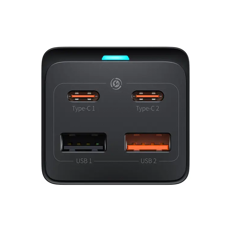 Мережевий зарядний пристрій Baseus GaN3 Pro Desktop Powerstrip AC+2U+2C 65W EU Black(Include：Baseus Xiaobai series fast charging Cable Type-C  to Type (PSZM000901)