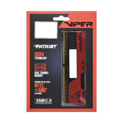 Оперативна пам'ять DDR4 Patriot Viper Elite II 16GB (Kit of 2x8192) 2666MHz CL16 DIMM (PVE2416G266C6K) Оперативна пам'ять DDR4 Patriot Viper Elite II 16GB (Kit of 2x8192) 2666MHz CL16 DIMM (PVE2416G266C6K)