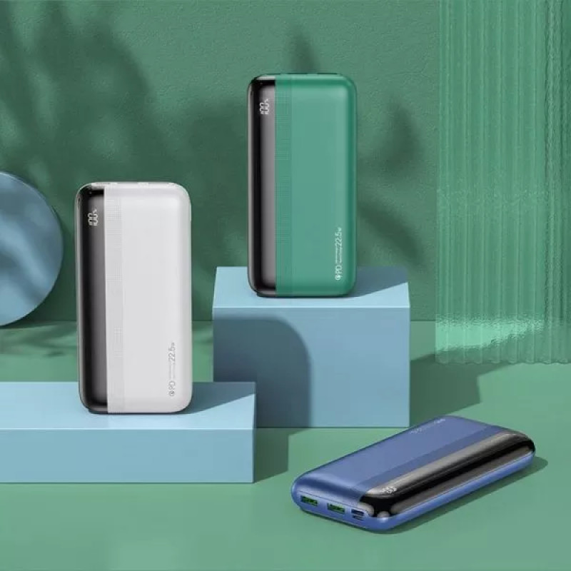 Зовнішній акумулятор REMAX Kiren Series PD20W+QC22.5W Fast Charging Power Bank  20000mAh RPP-180 Green (RPP-180 Green)