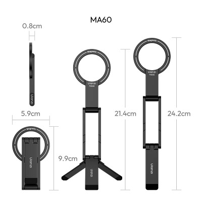 Тримач для телефону Ulanzi Vijim Ulanzi MA60 Foldable Magnetic Phone Tripod(Black) (S025) Тримач для телефону Ulanzi Vijim Ulanzi MA60 Foldable Magnetic Phone Tripod(Black) (S025)