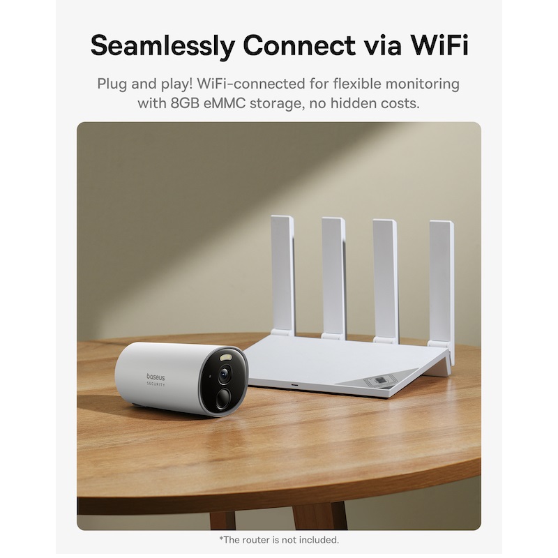 Додаткова IP-камера відеоспостереження Baseus Security B1 Outdoor Camera 2K White (S0SV002130)