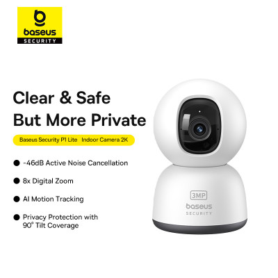 IP-камера відеоспостереження Baseus Security P1 Series Indoor 3MP OS White EU (S0TV002132)