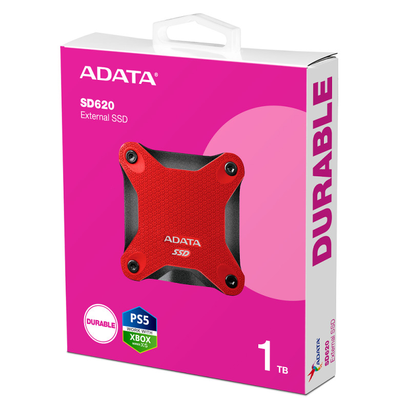 Портативний SSD ADATA SD620 1TB USB 3.2  520/460Mb/s Red (SD620-1TCRD)