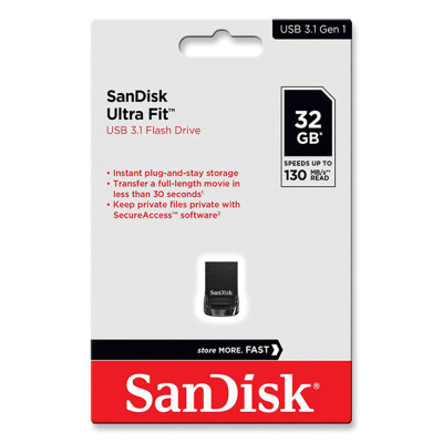 Флеш-накопичувач SanDisk USB 3.1 Ultra Fit 32Gb (130Mb/s) (SDCZ430-032G-G46)