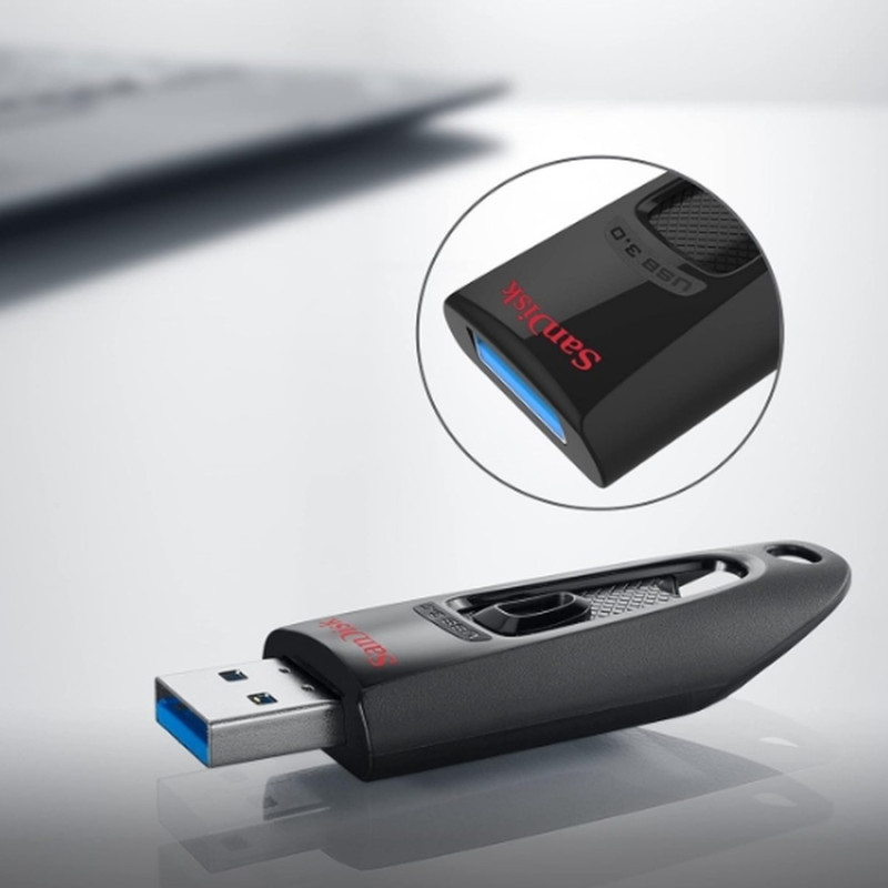 Флеш-накопичувач SanDisk USB 3.0 Ultra 512Gb (130Mb/s) Black (SDCZ48-512G-G46)