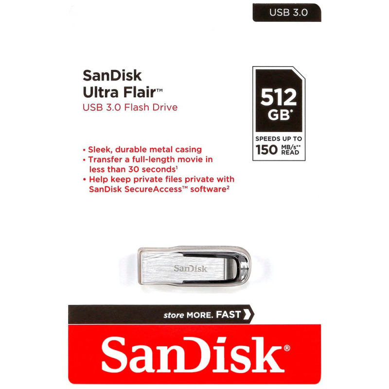 Флеш-накопичувач SanDisk USB 3.0 Ultra Flair 512Gb (SDCZ73-512G-G46)