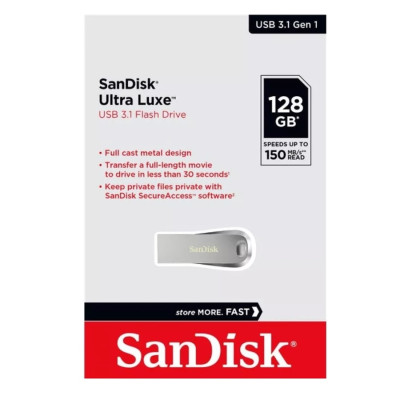 Флеш-накопичувач SanDisk USB 3.1 Ultra Luxe 128Gb (150Mb/s) (SDCZ74-128G-G46) Флеш-накопичувач SanDisk USB 3.1 Ultra Luxe 128Gb (150Mb/s) (SDCZ74-128G-G46)