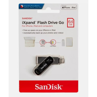 Флеш-накопичувач SanDisk USB 3.0 iXpand Go 128Gb Lightning Apple (SDIX60N-128G-GN6NE)
