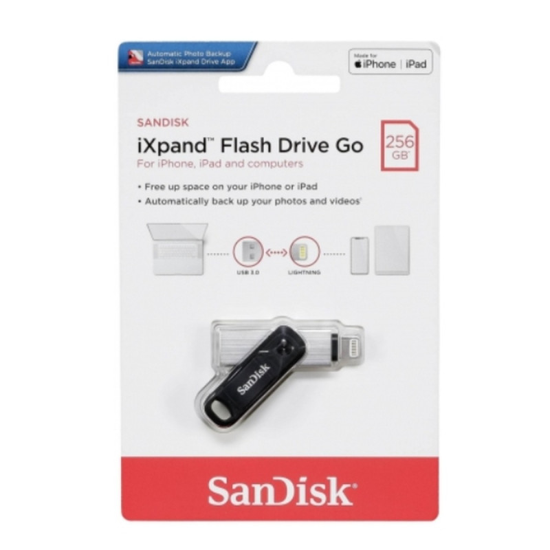 Флеш-накопичувач SanDisk USB 3.0 iXpand Go 256Gb Lightning Apple (SDIX60N-256G-GN6NE)
