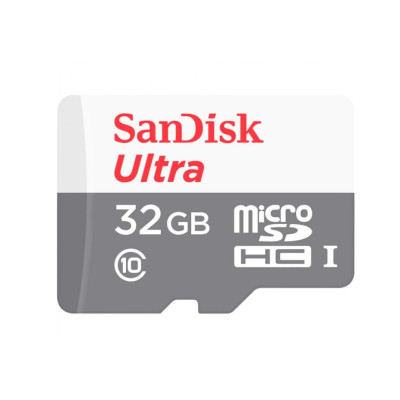 Карта пам'яті microSDHC (UHS-1) SanDisk Ultra 32Gb class 10 A1 (100Mb/s) (adapter SD) (SDSQUNR-032G-GN3MA)