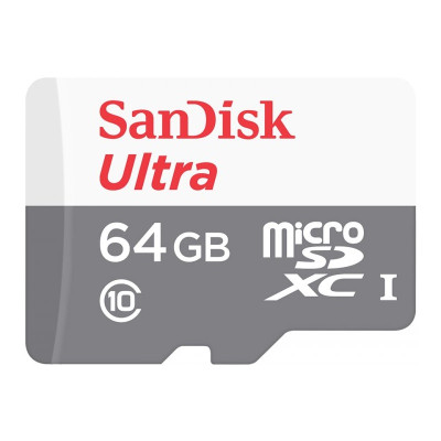 Карта пам'яті microSDXC (UHS-1) SanDisk Ultra 64Gb class 10 A1 (100Mb/s) (SDSQUNR-064G-GN3MN)