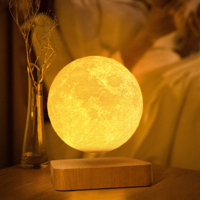 Магнітна левітаційна лампа HCNT Levitating Lamp Moon Light Wood Grain (SIM10-GW5) Магнітна левітаційна лампа HCNT Levitating Lamp Moon Light Wood Grain (SIM10-GW5)