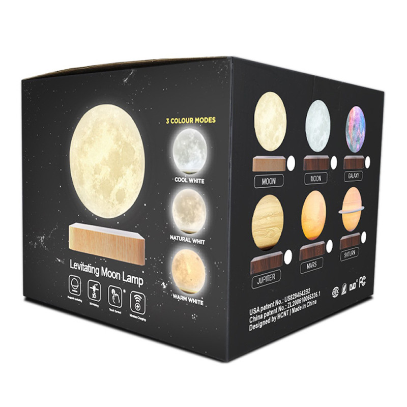 Магнітна левітаційна лампа HCNT Levitating Lamp Jupiter Light Wood Grain (SIM10-GW5-J)
