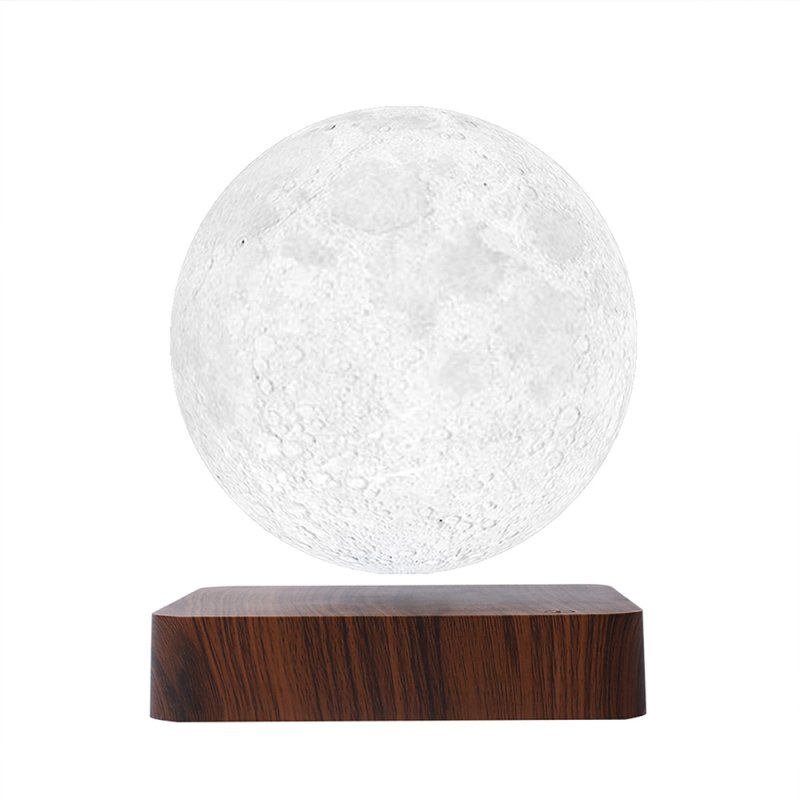 Магнітна левітаційна лампа HCNT Levitating Lamp Moon Dark Wood Grain (SIM10-GW5-M)