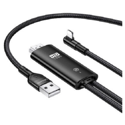 Кабель Usams US-SJ442  U53 Lightning to HDMI Cable 2m Black (SJ442HD01)