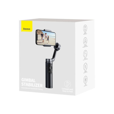 Стабілізатор Baseus Control Smartphone Handheld Folding Gimbal Stabilizer Dark grey (SUYT-D0G)