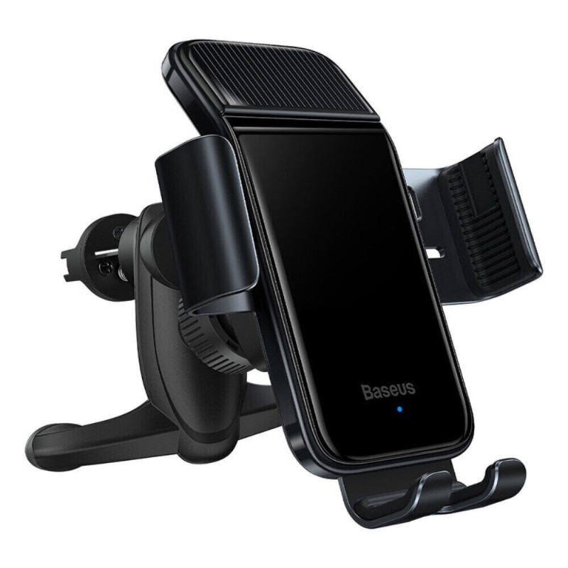 Автотримач для телефона Baseus Smart Solar Power Wireless Car Mount Electric Holder Black (SUZG000001)