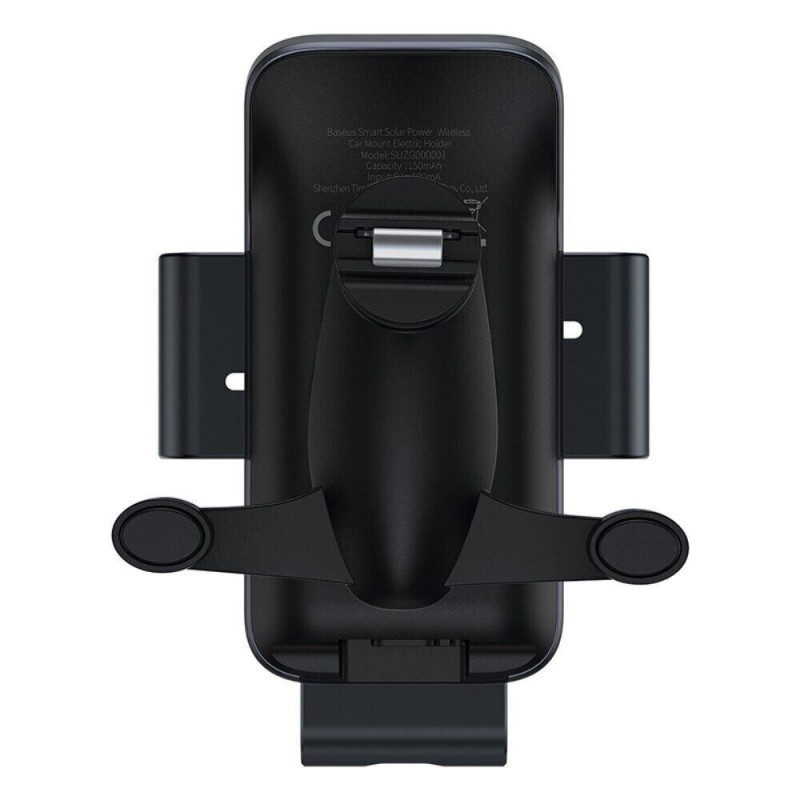 Автотримач для телефона Baseus Smart Solar Power Wireless Car Mount Electric Holder Black (SUZG000001)