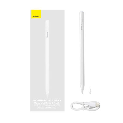 Стилус Baseus Smooth Writing 2 Series Dual Charging Stylus, White (SXBC080102) Стилус Baseus Smooth Writing 2 Series Dual Charging Stylus, White (SXBC080102)