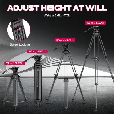 Штатив Ulanzi MT-81 Tripod (80-155cm) Black (T080GBB1) Штатив Ulanzi MT-81 Tripod (80-155cm) Black (T080GBB1)