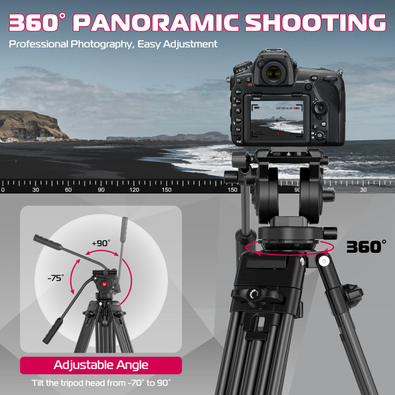 Штатив Ulanzi MT-81 Tripod (80-155cm) Black (T080GBB1)