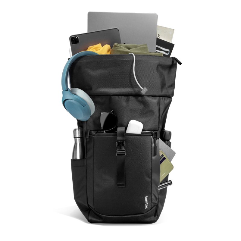 Рюкзак Tomtoc Navigator-T61 Rolltop Backpack Black 15.6 Inch/17L-23L (T61M1D1) (T61M1D1)