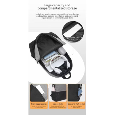 Рюкзак Tigernu T-B9325 15.6" Black (T-B9325B)