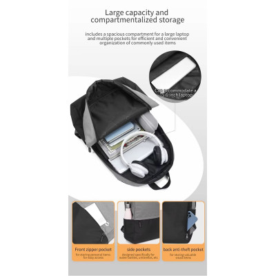 Рюкзак Tigernu T-B9325 15.6" Grey (T-B9325G)