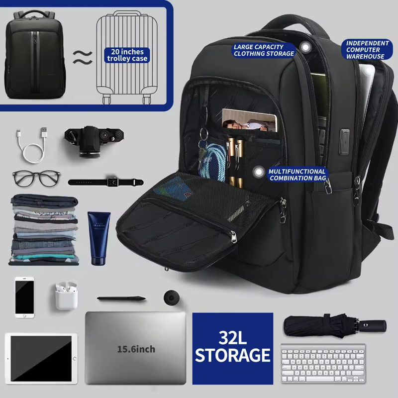 Рюкзак Tigernu T-B9600 15.6" Black (T-B9600BL)