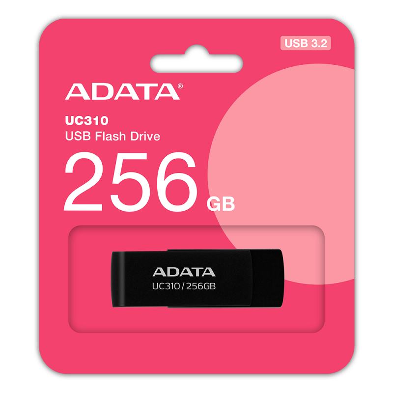 Флеш-накопичувач ADATA USB 3.2 UC310 256Gb Black (UC310-256G-RBK)