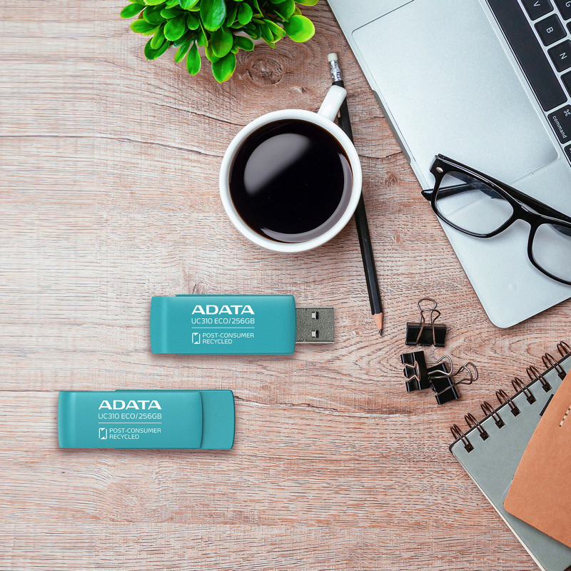 Флеш-накопичувач ADATA USB 3.2 UC310 Eco 256Gb Green (UC310E-256G-RGN)