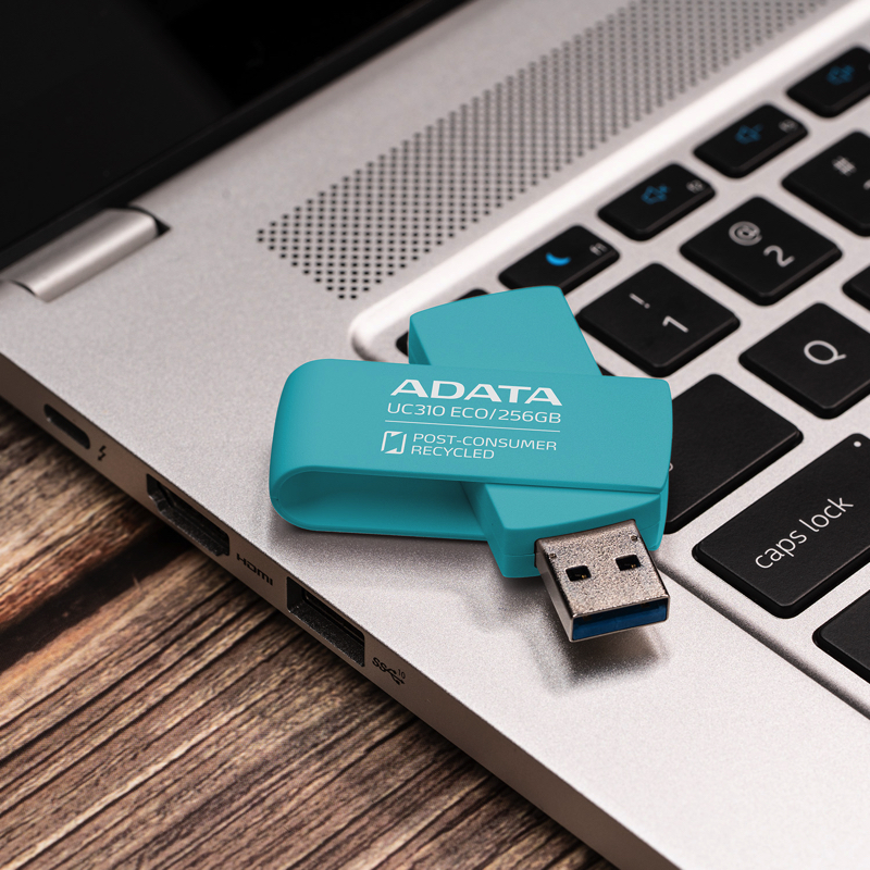 Флеш-накопичувач ADATA USB 3.2 UC310 Eco 256Gb Green (UC310E-256G-RGN)