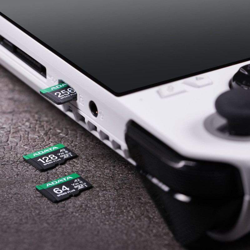 Карта пам'яті microSDXC (UHS-1 U3) A-DATA SPEED PLUS 256Gb Class 10 V30 A2 (R-180Mb/s W160Mb/s) (adapter SD) (UD256GUI3V30A2SP-RA1)