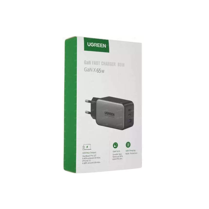 Мережевий зарядний пристрій UGREEN CD244 GaN Fast Charger 65W (UGR-10335) (UGR-10335)