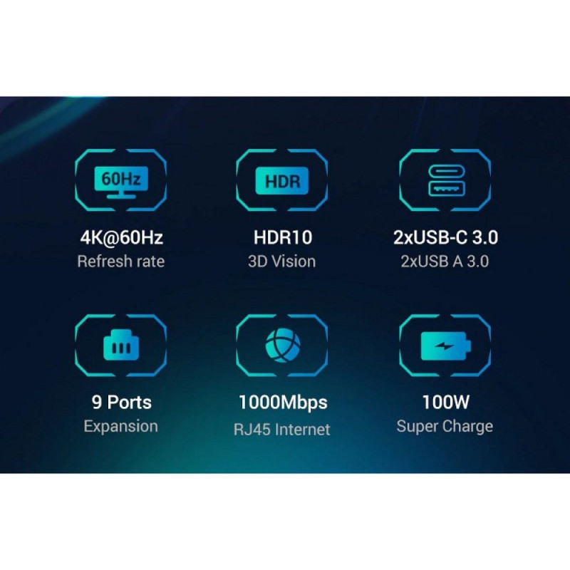 USB-хаб UGREEN CM498 Multifunction Adapter (UGR-15375) (UGR-15375)