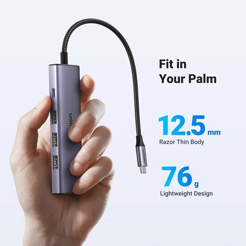 USB-хаб UGREEN CM511 USB-C To HDMI+3*USB 3.0 A+PD Power Converter (UGR-15597)