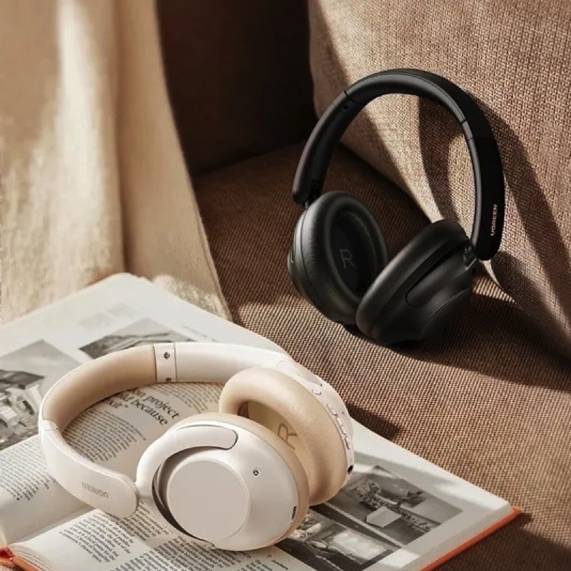 Бездротові накладні навушники UGREEN HP202 HiTune Max5 Hybrid Active Noise-Cancelling Headphones White(UGR-15809) (UGR-15809)