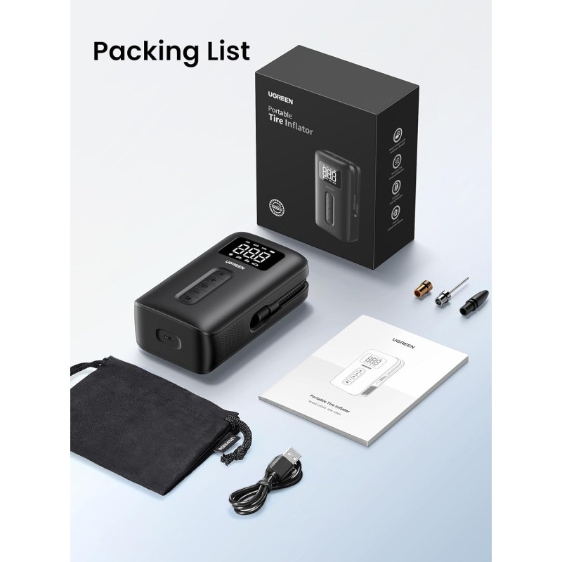 Автомобільний насос UGREEN CD259 Portable Tire Inflator (UGR-15951)