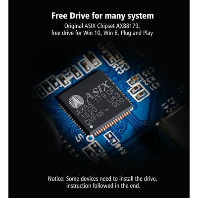 Адаптер UGREEN USB 3.0 Gigabit Ethernet Adapter (Black) (UGR-20256)