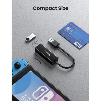 Адаптер UGREEN USB 3.0 Gigabit Ethernet Adapter (Black) (UGR-20256)
