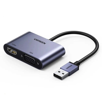 Перехідник UGREEN CM449 USB 3.0 to HDMI+VGA Converter(UGR-20518) (UGR-20518)